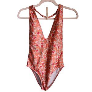 summersalt Coral Floral One-Piece Swimsuit